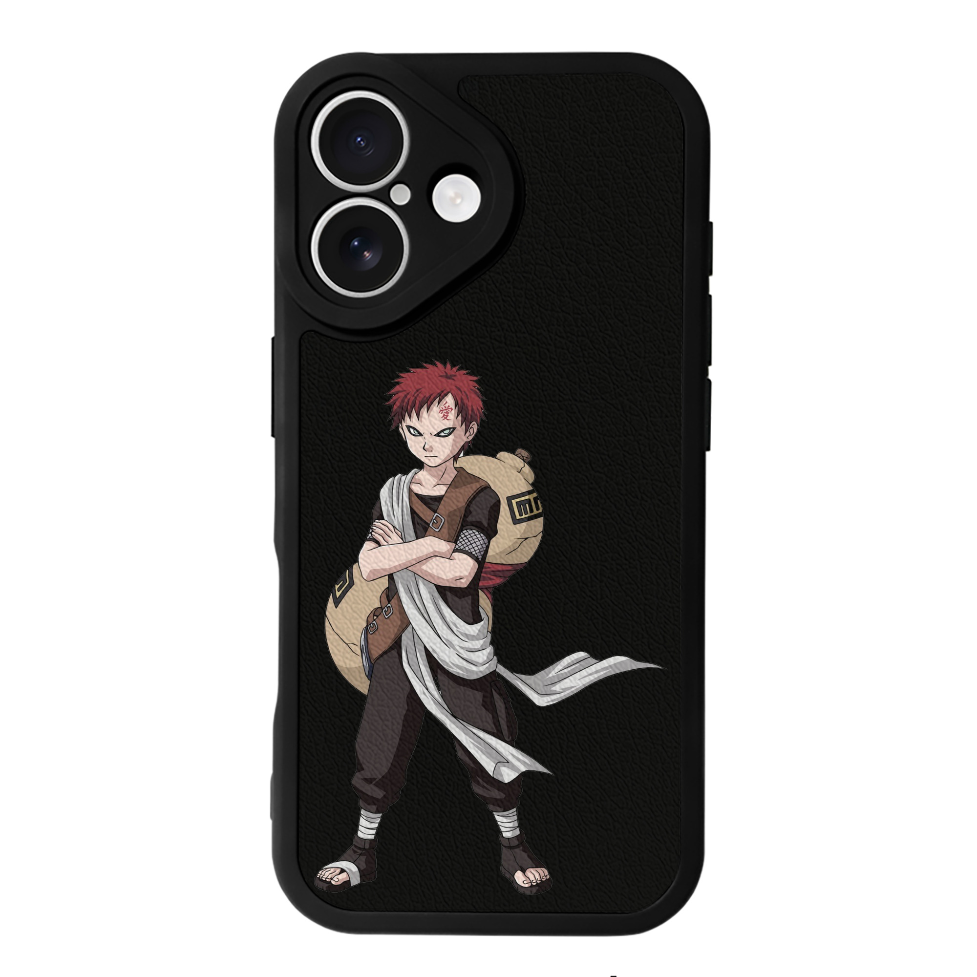 （画像用） NARUTO -ナルト- ガアラ Gaara 【iPhone 16シリーズ対応】シリコンスマホケース（レザー調） 材質：シリコン